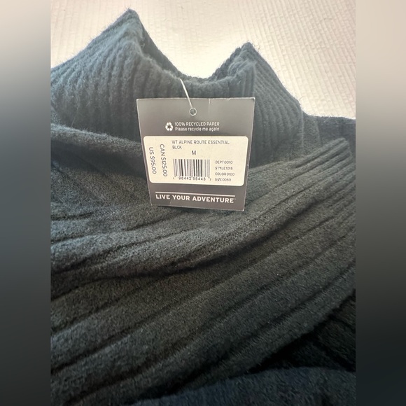Eddie Bauer Alpine Route Essentials Ribbed Mock Neck Sweater Black NWT Size M - Picture 10 of 14